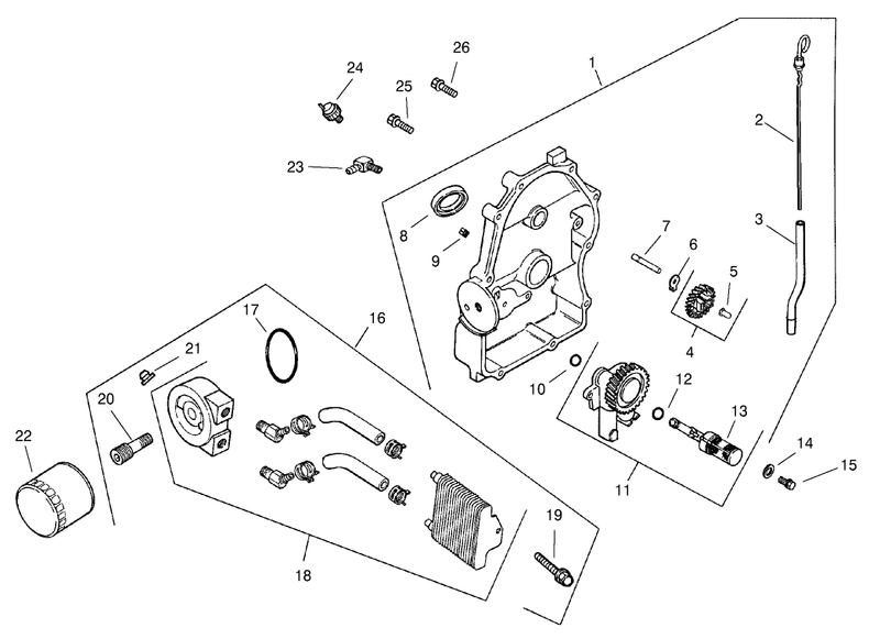 Oil Panlubrication Assembly engine Kohler Ch25s Ps 68606