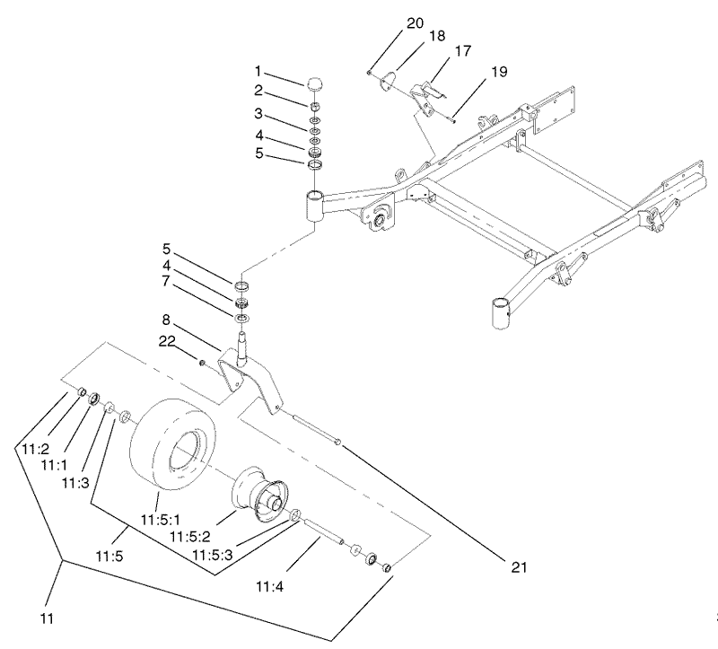 Caster and Wheel Assembly