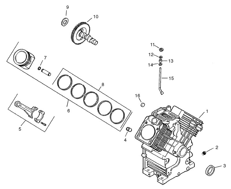 Group 2 Crankcase Assembly Kohler CH25S 68695