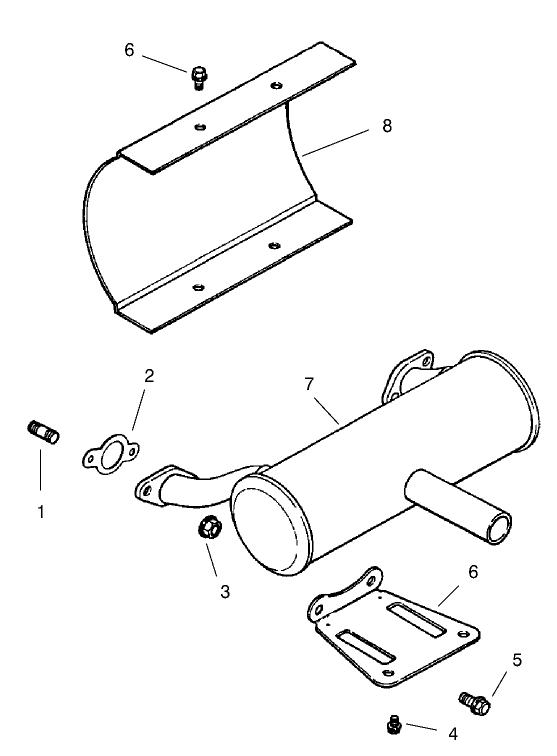 Exhaust Assembly engine Kohler Ch25s Ps 68606