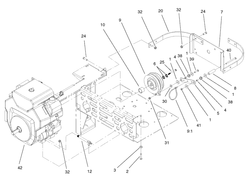 Engine and Clutch Assembly
