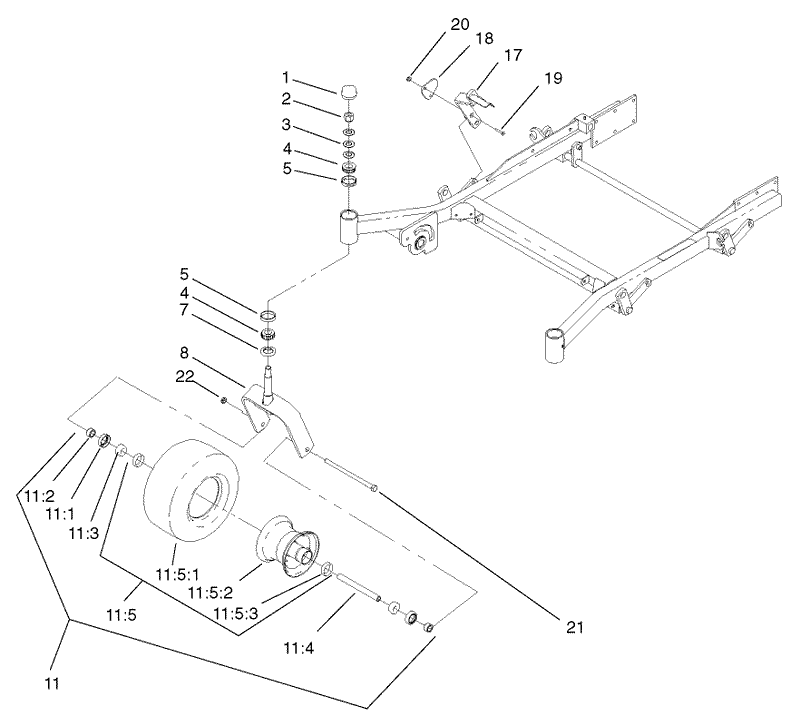 Caster and Wheel Assembly