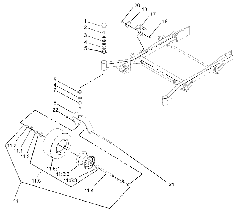 Caster and Wheel Assembly