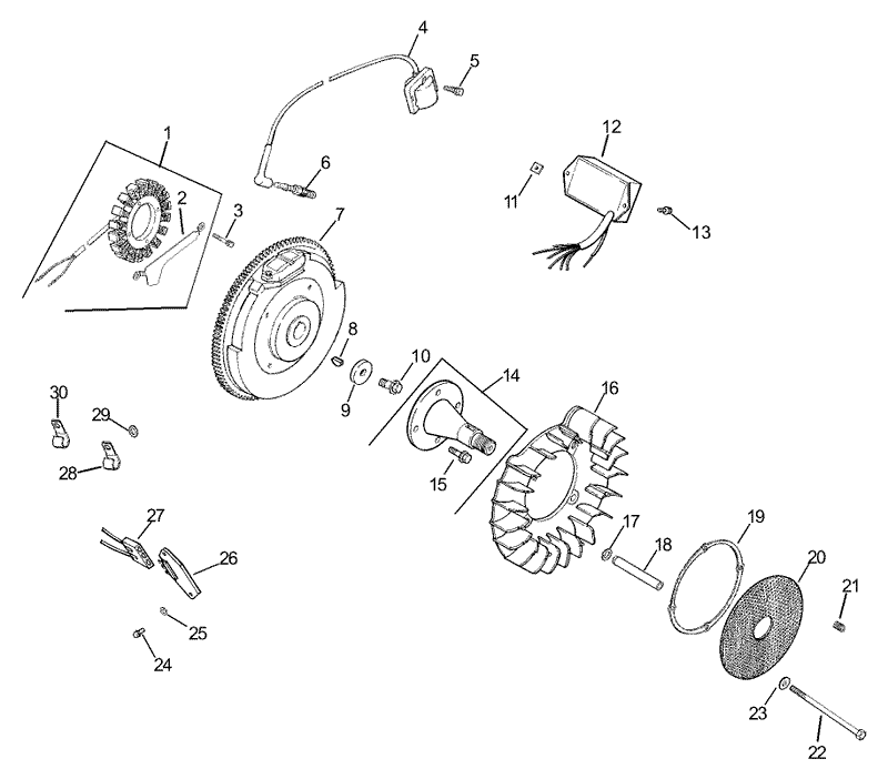 Group 5 IgnitionElectrical Assembly Kohler CH740 0007