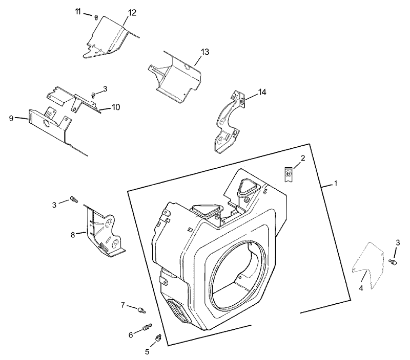 Group 6 Blower Housing Assembly Kohler CH740 0007