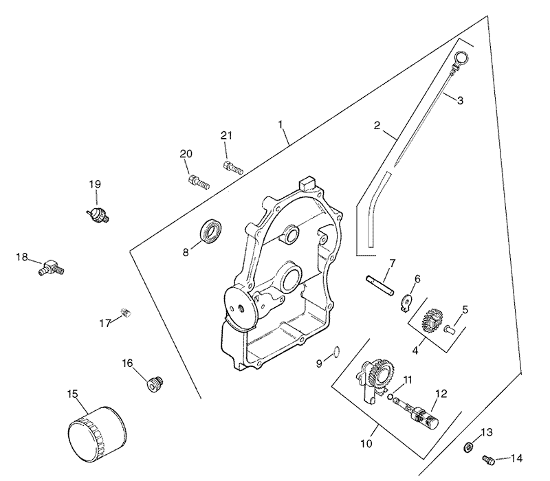 Group 3 Oil PanLubrication Assembly Kohler CH20S 64670