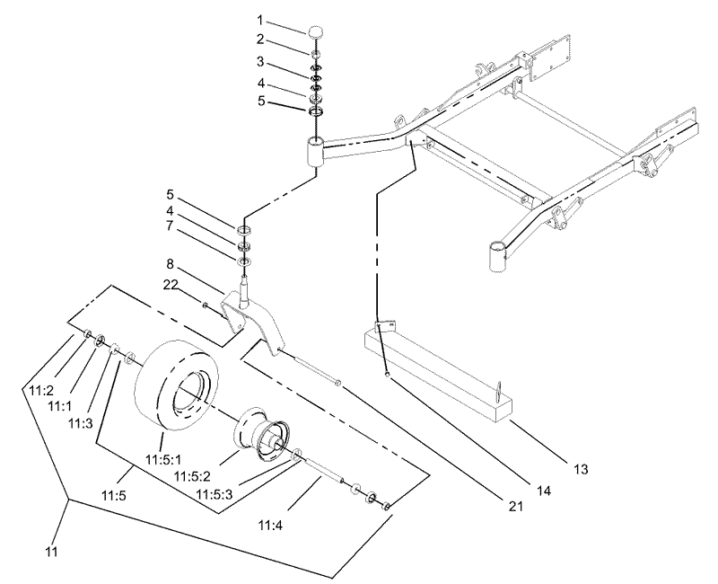 Caster and Wheel Assembly
