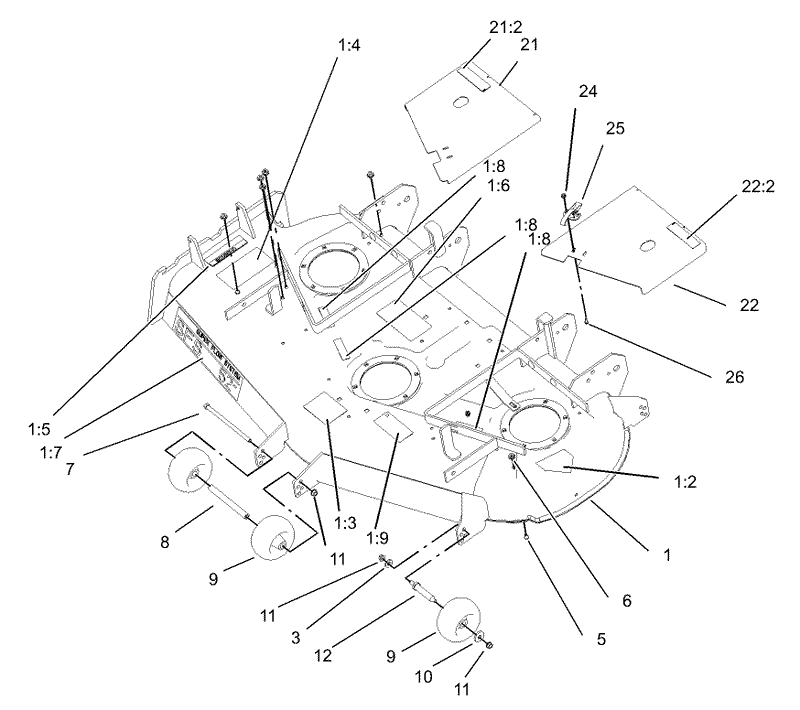 Deck and Wheel Gage Assembly