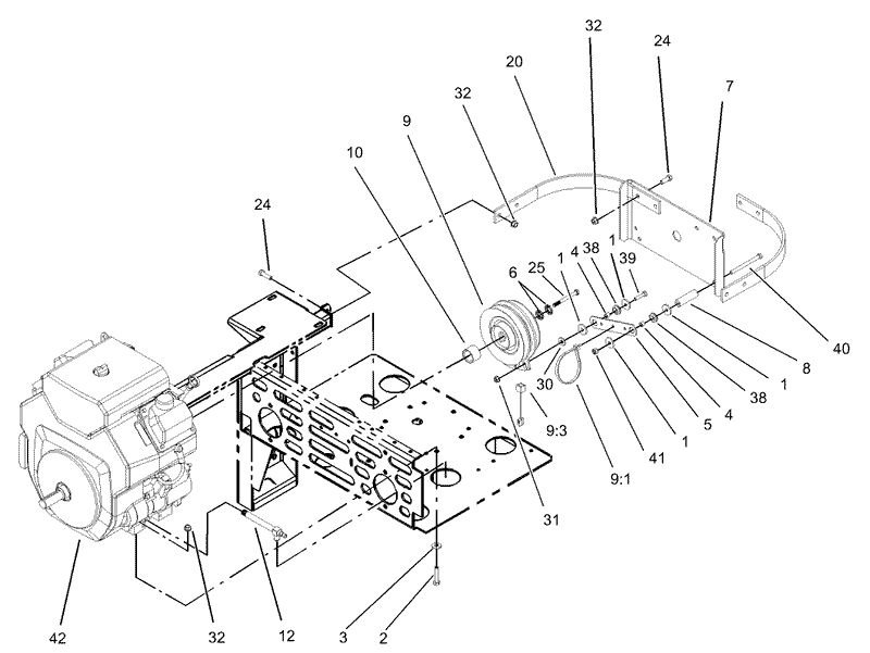 Engine and Clutch Assembly