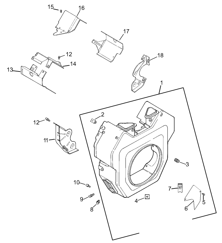 Group 6 Blower Housing Assembly Kohler CH20S 64684