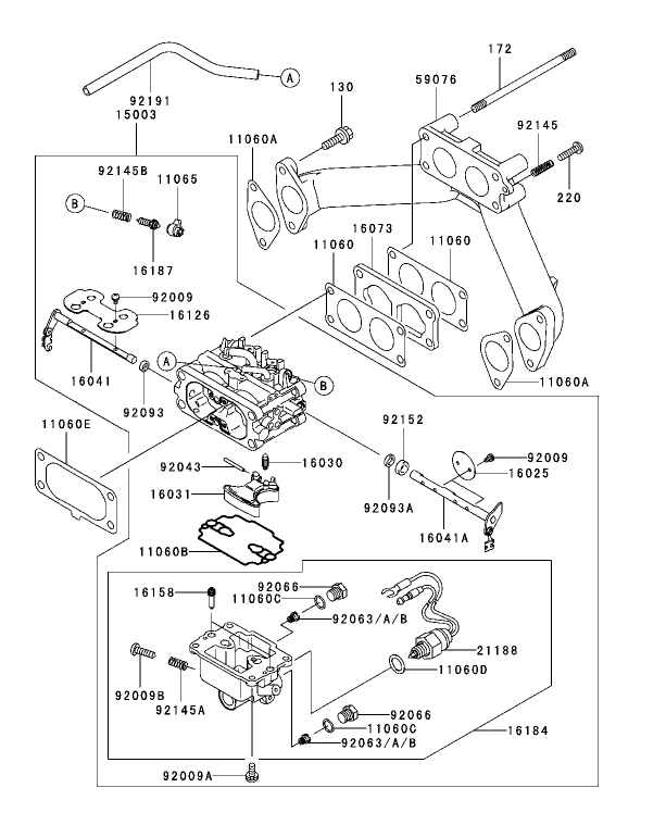 Carburetor Assembly Kawasaki FH721D AS05