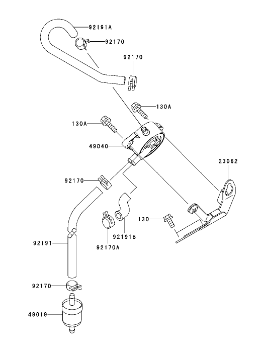 Fuel TankFuel Valve Assembly Kawasaki FH721D AS05