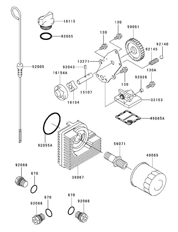 Lubrication Equipment Assembly Kawasaki FH721D AS05