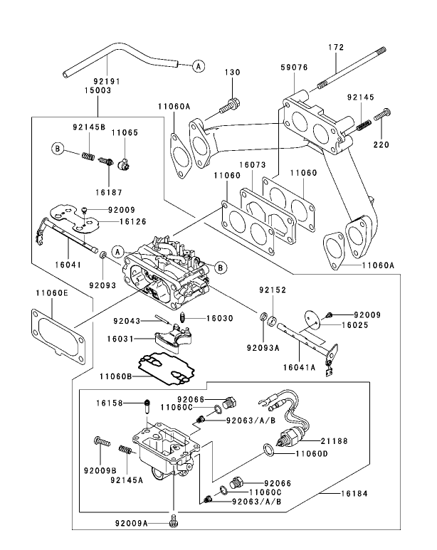 Carburetor Assembly Kawasaki FH721D AS05