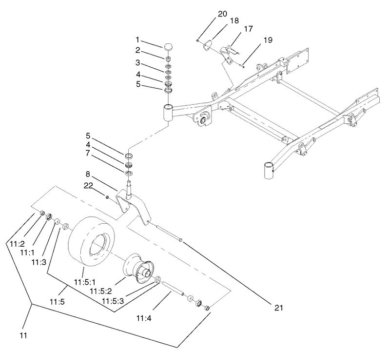 Caster and Wheel Assembly
