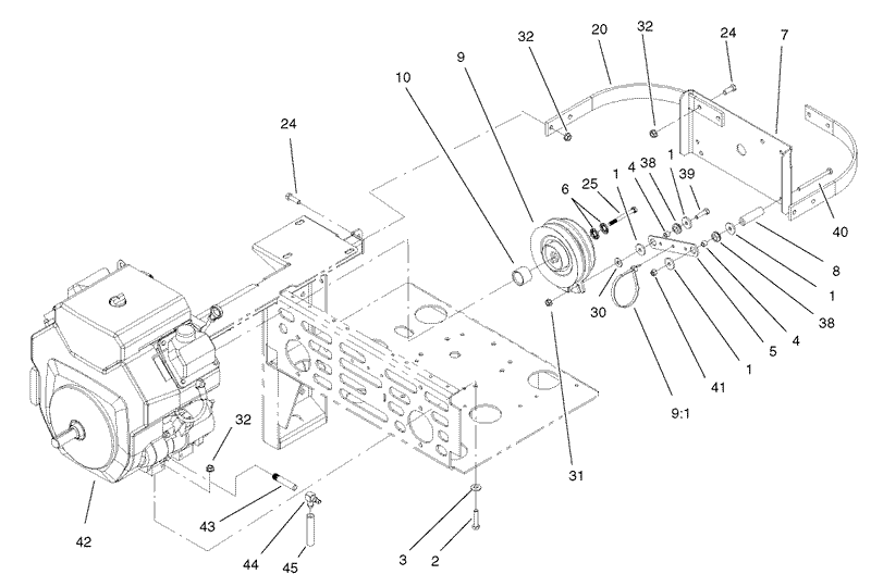 Engine and Clutch Assembly
