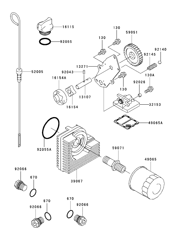 Lubrication Equipment Assembly Kawasaki FH721D AS05