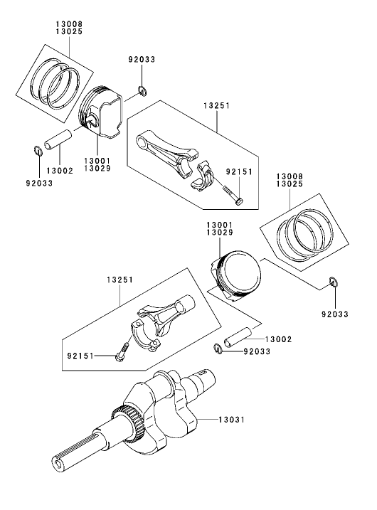 PistonCrankshaft Assembly Kawasaki FH721D AS05