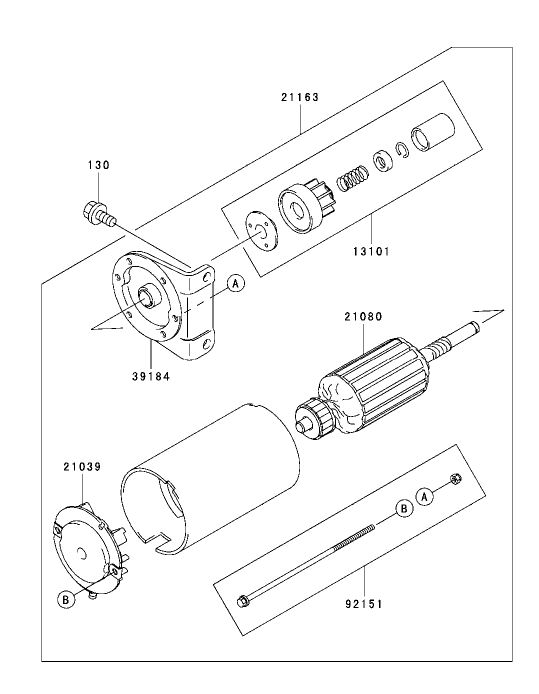 Starter Assembly Kawasaki FH721D AS05