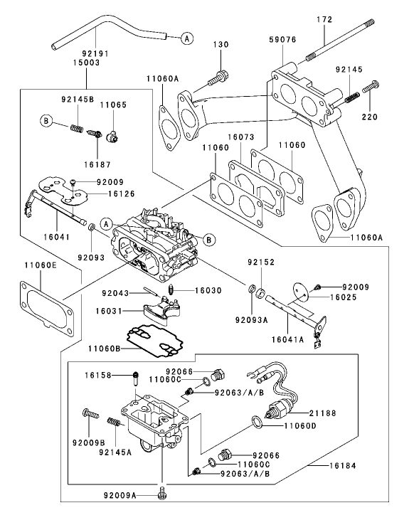 Carburetor Assembly Kawasaki FH721D AS05