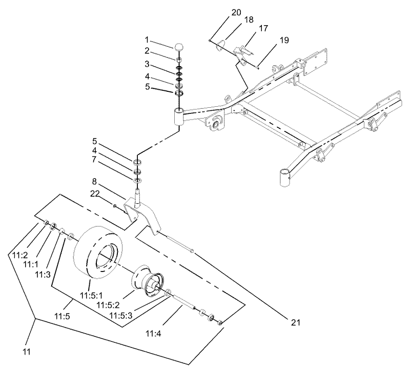 Caster and Wheel Assembly
