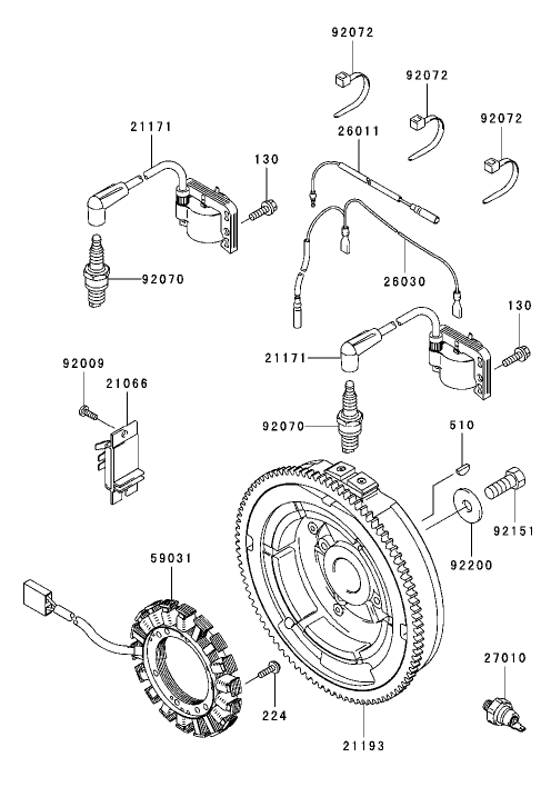 Electric Equipment Assembly Kawasaki FH721D AS05