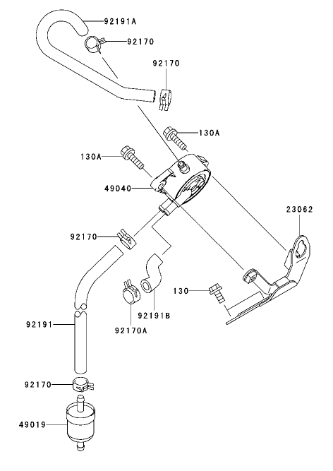 Fuel TankFuel Valve Assembly Kawasaki FH721D AS05