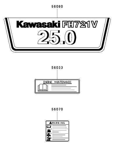 Label Assembly Kawasaki FH721D AS05