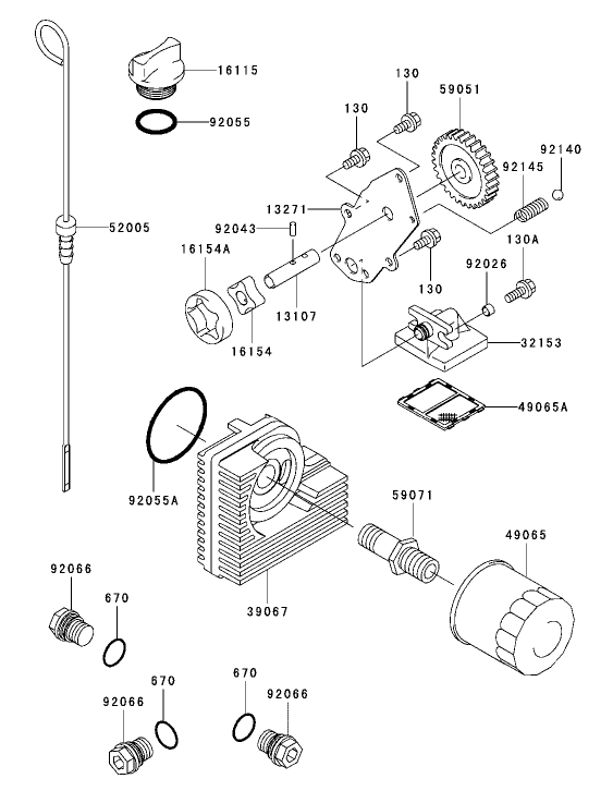 Lubrication Equipment Assembly Kawasaki FH721D AS05