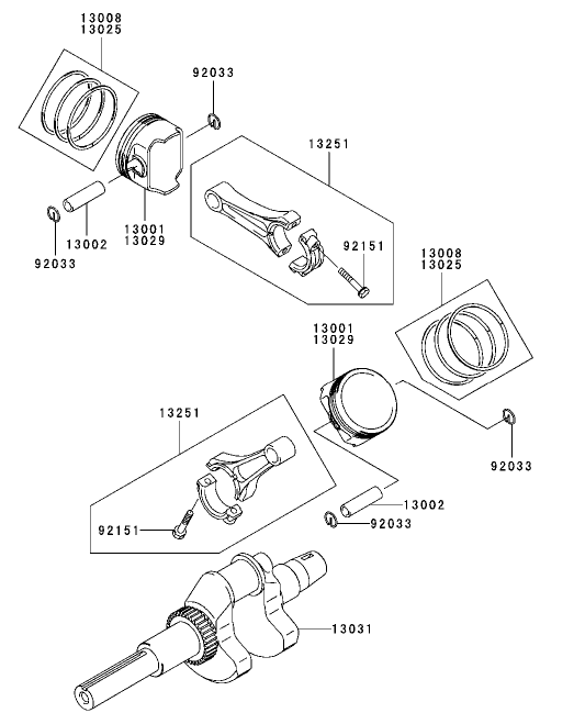 PistonCrankshaft Assembly Kawasaki FH721D AS05