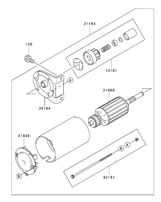 Starter Assembly Kawasaki FH721D AS05