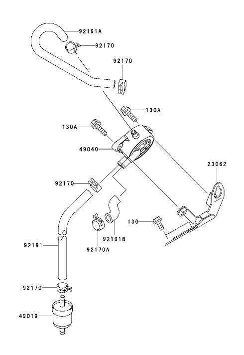 Fuel TankFuel Valve Assembly Kawasaki FH721D AS05