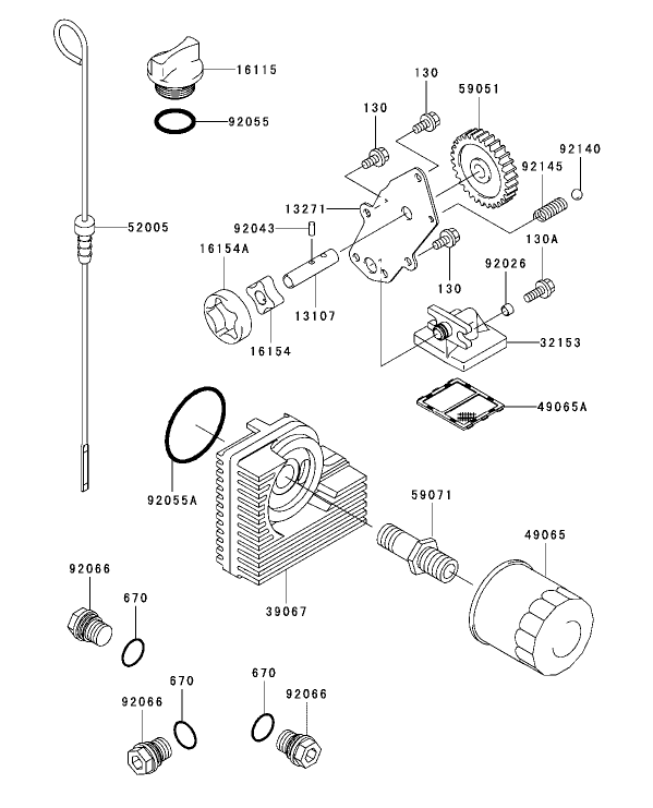 Lubrication Equipment Assembly Kawasaki FH721D AS05