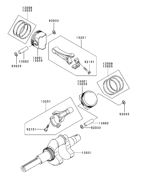 PistonCrankshaft Assembly Kawasaki FH721D AS05