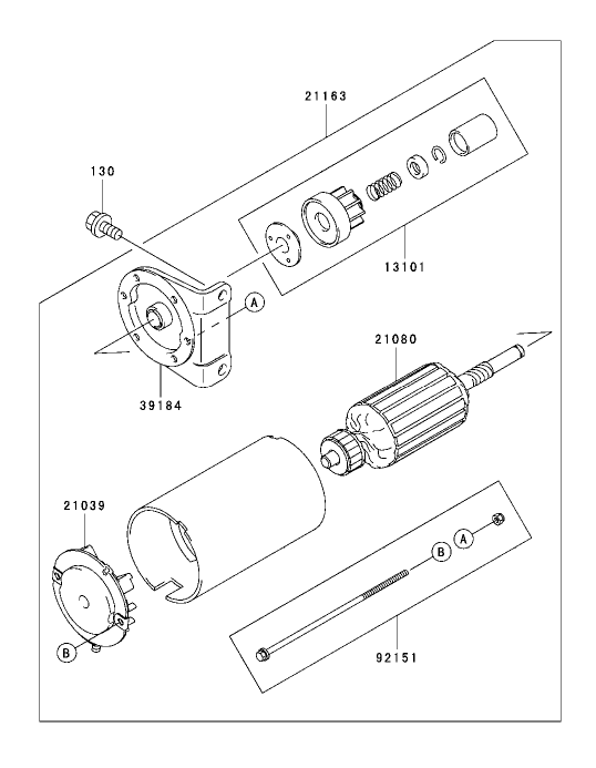 Starter Assembly Kawasaki FH721D AS05