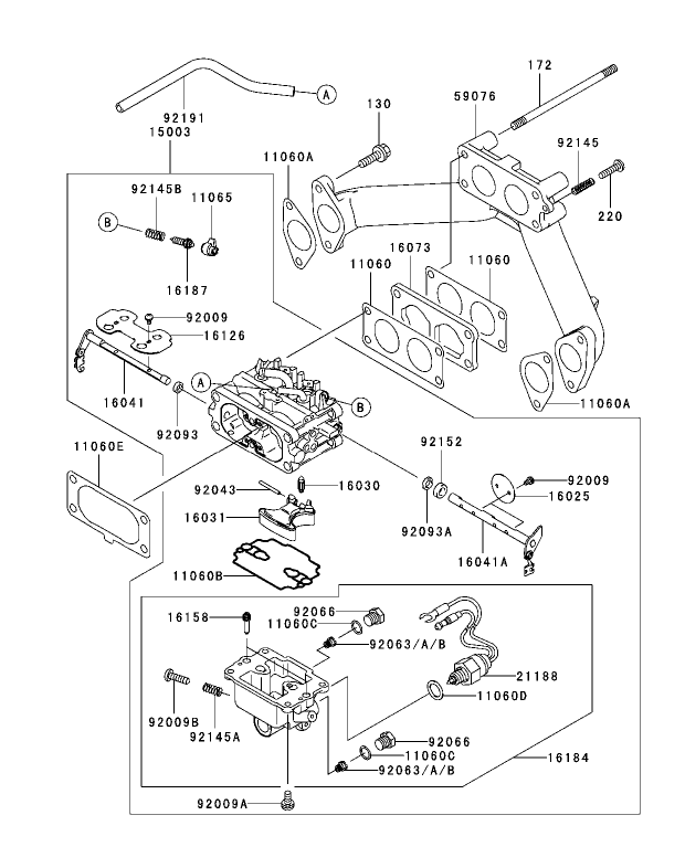 Carburetor Assembly Kawasaki FH721D AS05