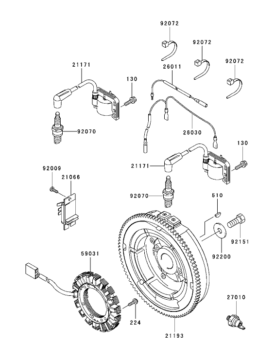 Electric Equipment Assembly Kawasaki FH721D AS05