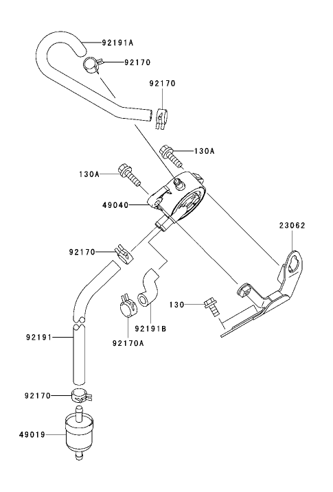 Fuel TankFuel Valve Assembly Kawasaki FH721D AS05