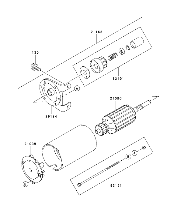 Starter Assembly Kawasaki FH721D AS05