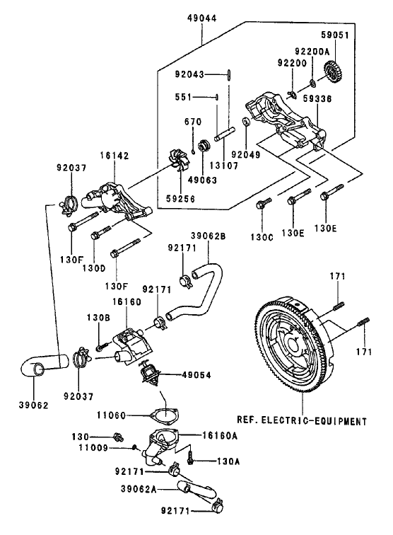 Cooling Equipment Assembly Kawasaki FD750D AS03