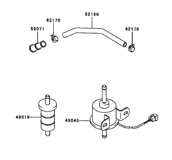 Fuel TankFuel Valve Assembly Kawasaki FD750D AS03