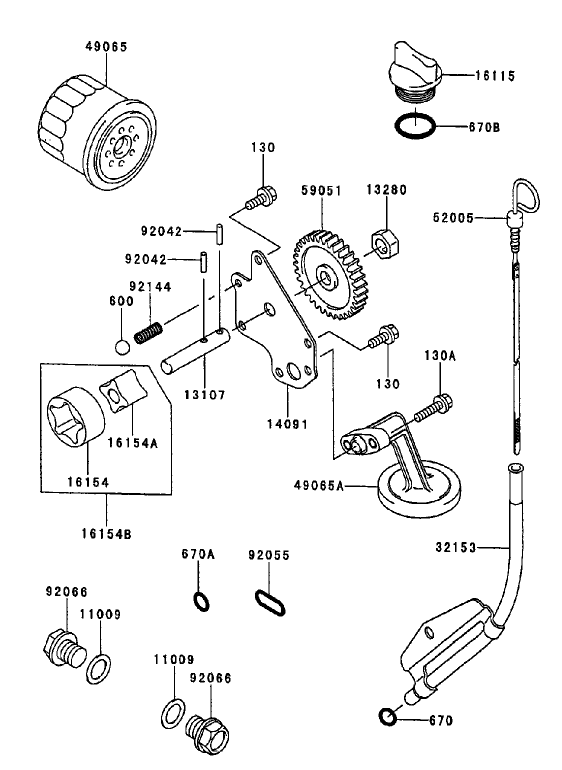 Lubrication Equipment Assembly Kawasaki FD750D AS03