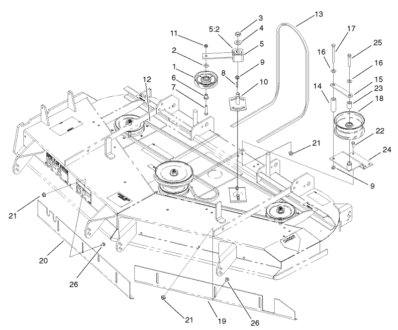 Deck Belt and Idler Arm Assembly