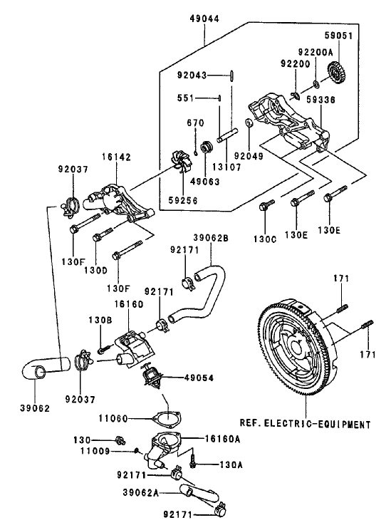 Cooling Equipment Assembly Kawasaki FD750D AS03