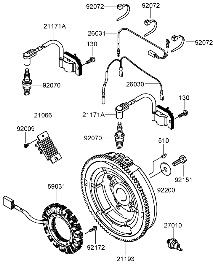 Electric Equipment Assembly Kawasaki FH770D AS05
