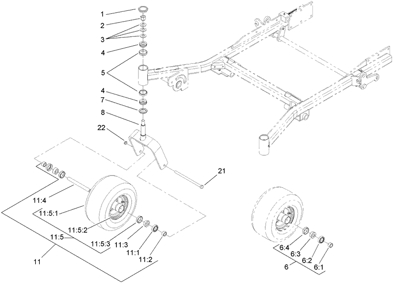 Caster and Wheel Assembly