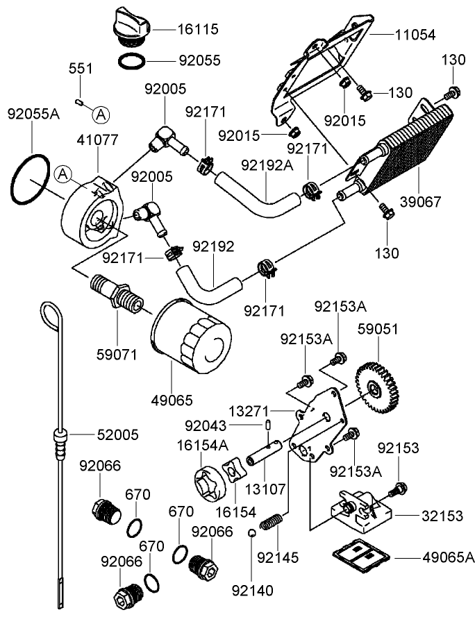 Lubrication Equipment Assembly Kawasaki FH770D AS05