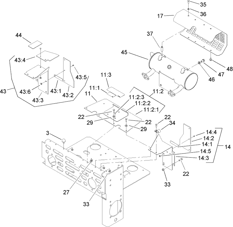 Muffler and Guard Assembly