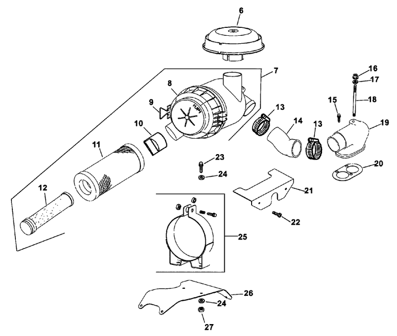 Air Intakefiltration Assembly engine Kohler Ch26s Efi Ps 78517
