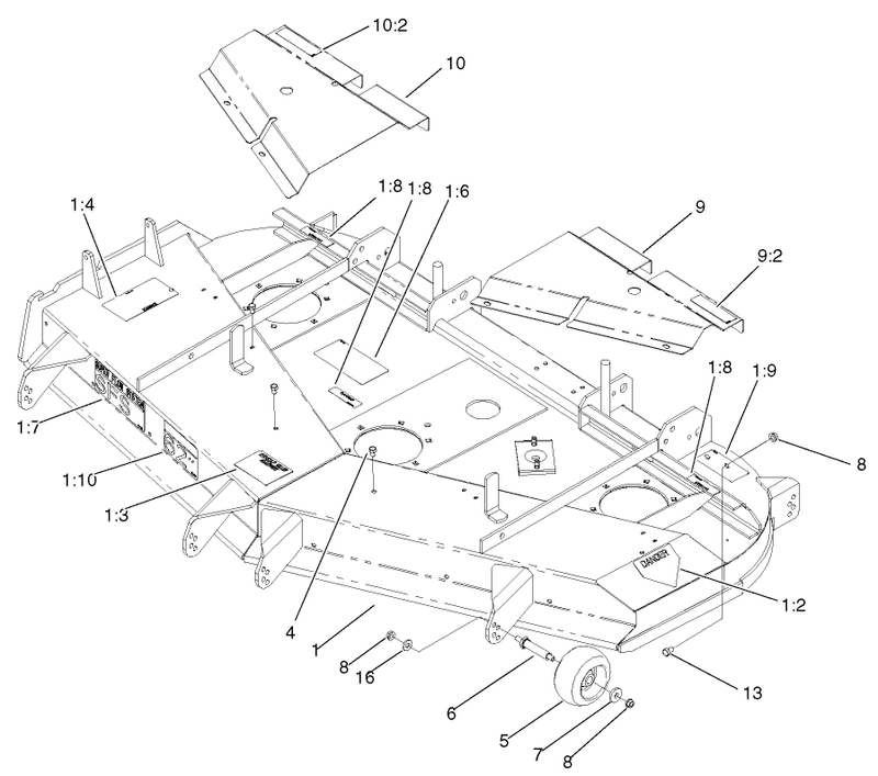 Deck Deflector And Roller Assembly